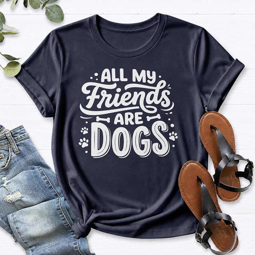 All My Friends Are Dogs Tee — Navy
