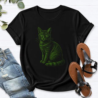 Ascii Cat Tee — Black