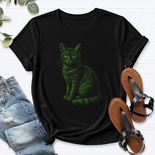 Ascii Cat Tee — Black