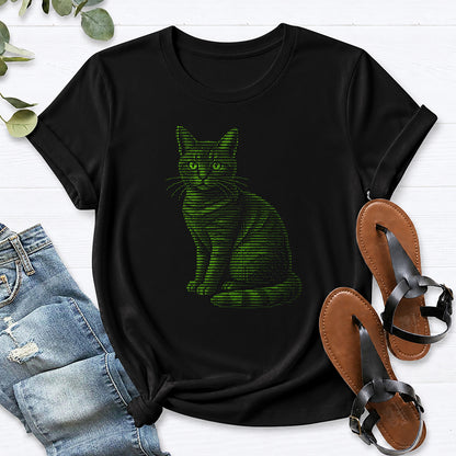 Ascii Cat Tee — Black