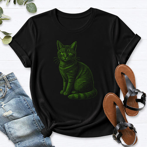 Ascii Cat Tee — Black