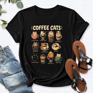 Coffee Cats Tee — Black