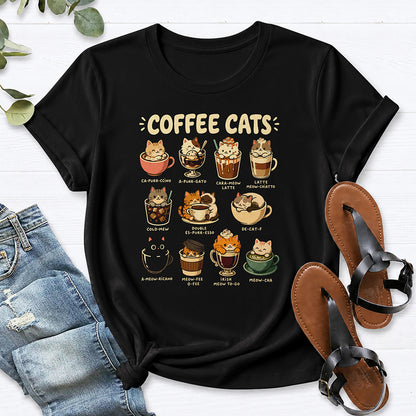 Coffee Cats Tee — Black