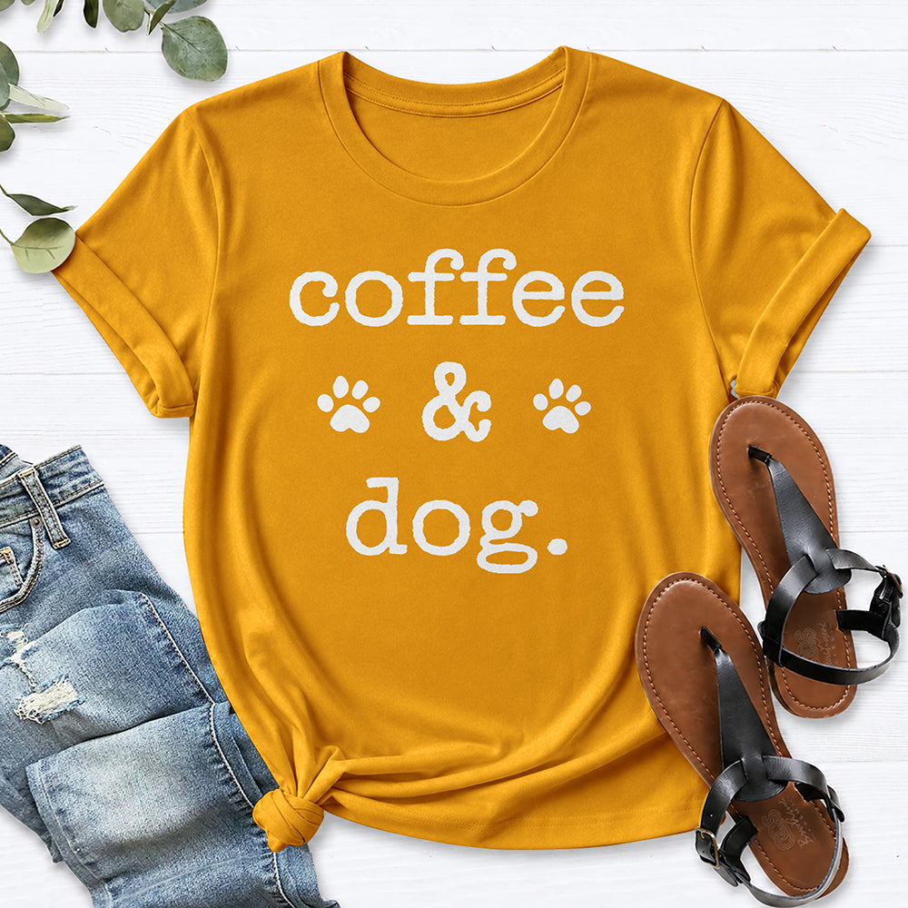 Coffee & Dog. Tee — Gold