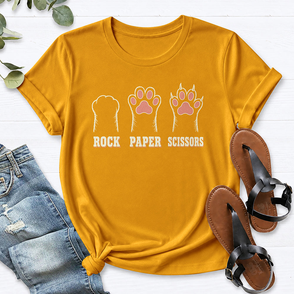 Rock Paper Scissors Tee — Gold