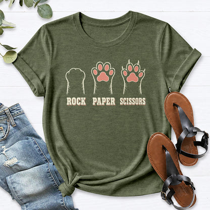 Rock Paper Scissors Tee — Heather Military Green