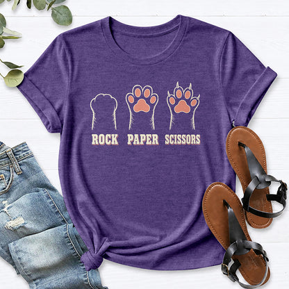 Rock Paper Scissors Tee — Heather Purple