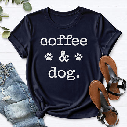 Coffee & Dog. Tee — Navy