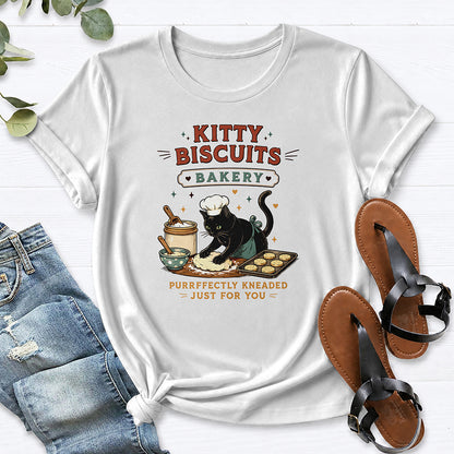 Kitty Biscuits Bakery Tee — White